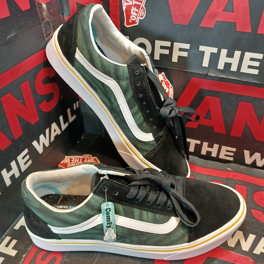 Vans Men's 9/Women's 10.5 Comfycush Old Skool Black Tie-Dye VN0A5DYC8UH